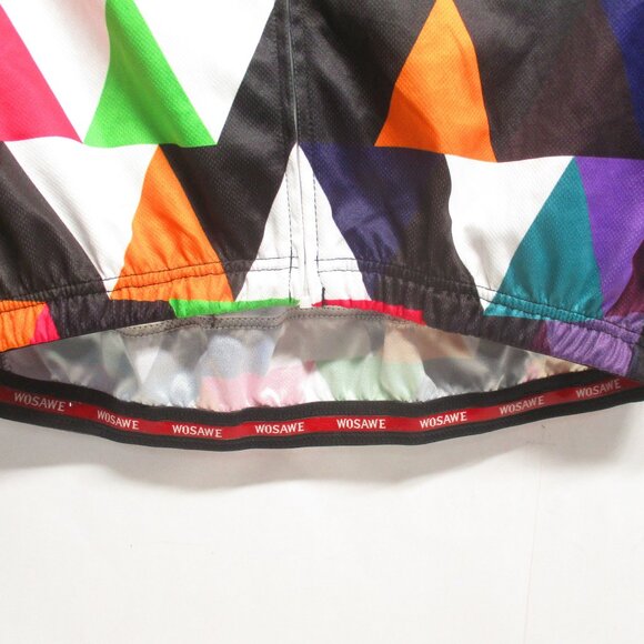 WOSAWE Men's Multi-Color Cycling Jersey Size XXL/2XL Long Sleeve Full Zip - Picture 2 of 12